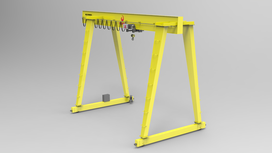 MH10T Single Girder Gantry Crane Equipped With Safety Stopper 10T European Style Hoist