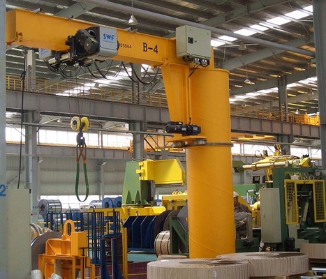 Pillar Column Mounted Jib Crane 500kg High Safety With Emergency Stop Function