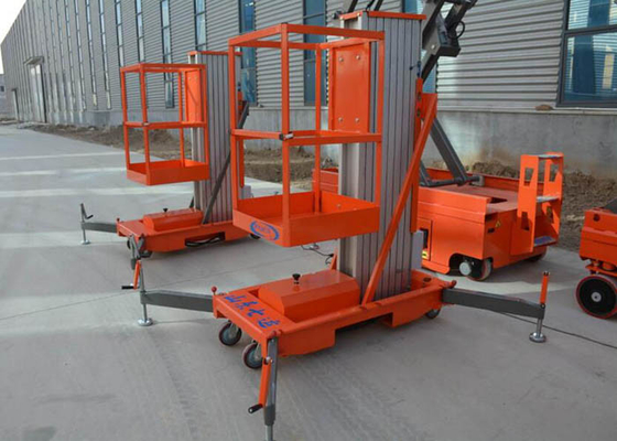 Aerial Work Platform Lifter For Painting Incline Aluminium Alloy Electric Hydraulic Mast Telescopic Lift
