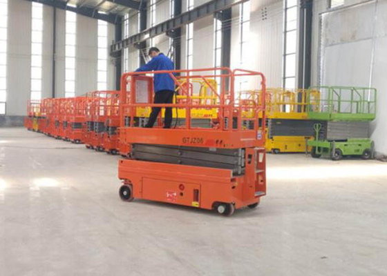 Movable Scissor Lift Work Platform For High Place Maintenance / Cleaning