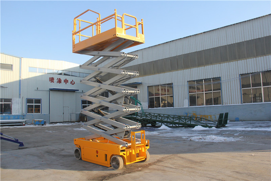 Material Handling 1100 Kg Hydraulic Scissor Lift Platform Storage Power 1 Ton