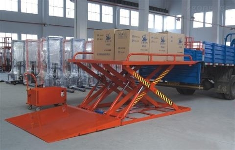 4000LBS Fixed Hydraulic Scissor Lifting Table  Cargo Lift For Warehouse Factory