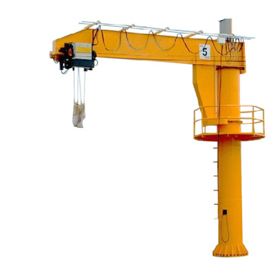 5T Column Cantilever Jib Crane Hoist Remote Control Concrete Foundation