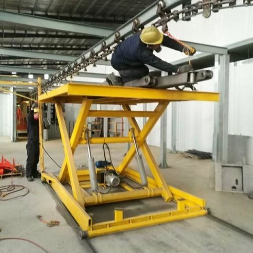 Scissor Fork Type 12000kg Hydraulic Lifting Work Table Custom Goods