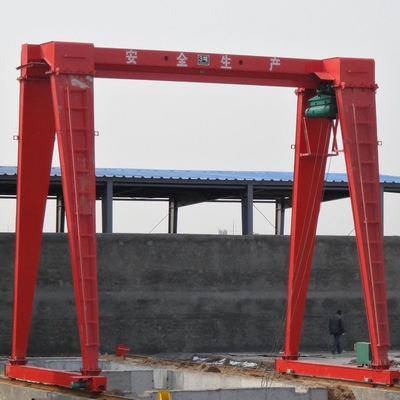 Span 12m MH Rail Mounted Gantry Crane , 10 Ton Single Beam Crane