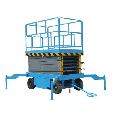 Four Wheels Self Driven Hydraulic Platform Lift 1 Ton 2 Ton Capacity