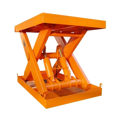 0.5kw-21kw Single Scissor Fork Hydraulic Lifting Platform For Production Line