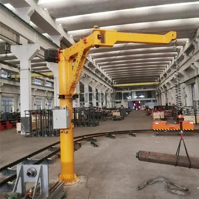 5T Column Cantilever Jib Crane Hoist Remote Control Concrete Foundation