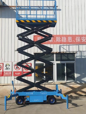 Four Wheels Self Driven Hydraulic Platform Lift 1 Ton 2 Ton Capacity