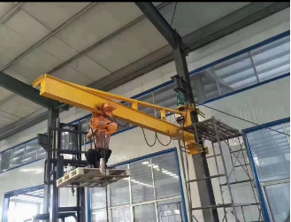 250kg Cantilever Electric Jib Crane Light Duty For Factory Maintenance Rotation Angle