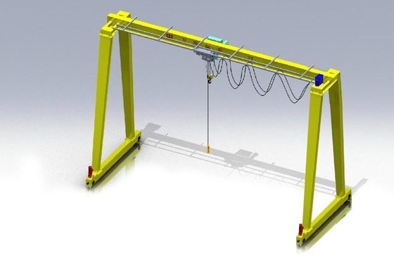 Schneider Electrical Parts and Mechanical Built In Brake Single Girder Gantry Crane Q235 Steel Material