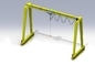 Strong Rigidity A3 10T Single Girder Gantry Crane For Bridge Construction