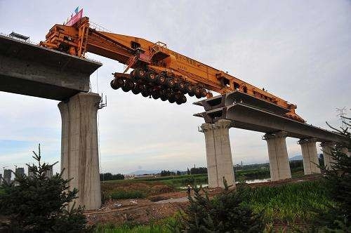 A5 A7 80 Ton Bridge Girder Launching Machine For Highway Building